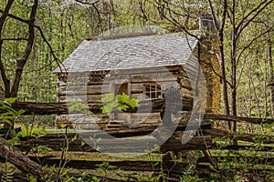 Cole Cabin in the Spring in the Great Smoky Mountains National Park