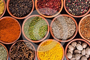 Colection of indian spices