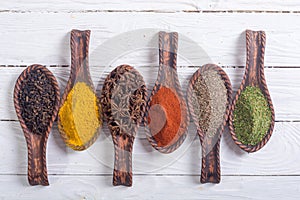 Colection of indian spices