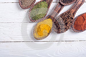 Colection of indian spices