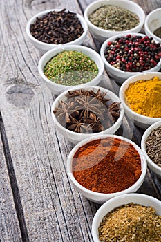 Colection of indian spices