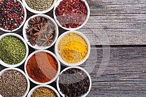 Colection of indian spices