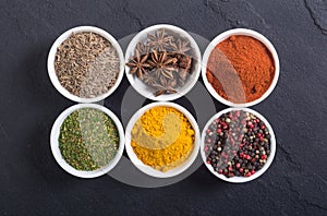 Colection of indian spices