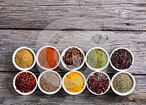 Colection of indian spices