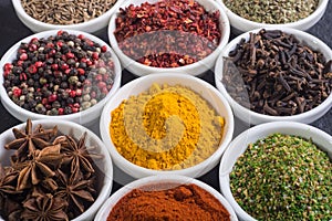 Colection of indian spices