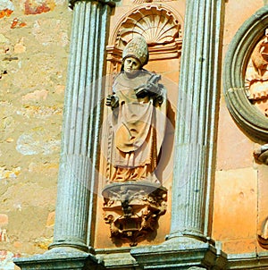 facade in a ancient school in Salamanca photo