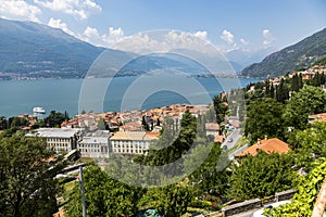 Colico village overview of Lake Como in Italy photo