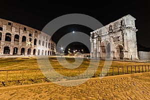 Coliseum and Arch of Constantine