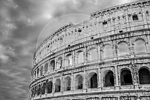 Coliseum arena in Rome, amphitheater in Rome capital, Italy