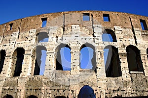 Coliseum columns in Rome,Italy