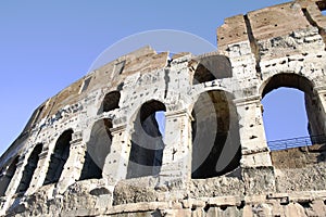 Coliseum columns in Rome,Italy