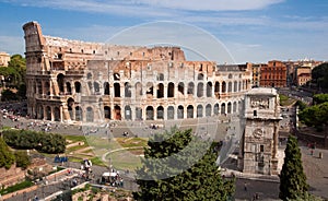 Coliseum and Constantine Arc - Roma - Italy