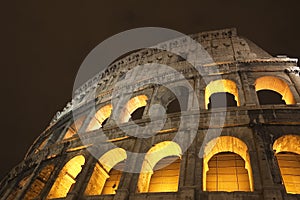 Coliseum at night