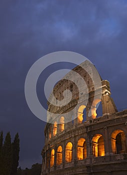 Coliseum at night