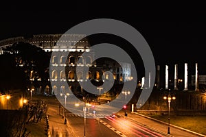 Coliseum by night