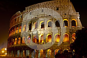 Coliseum at night