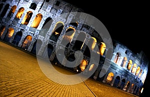 Coliseum by night