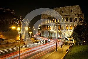 Coliseum at night