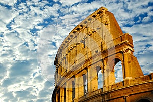 The coliseum in Rome, Italy