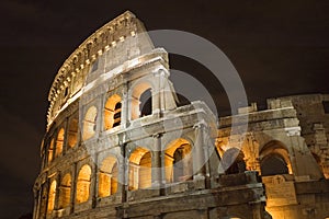 Coliseum in Rome in night