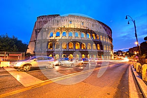 Coliseum in Rome by night, Italy