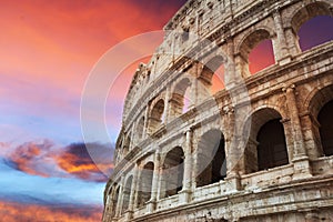 Coliseum at sunset