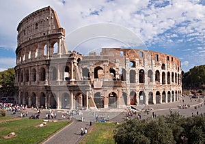 Coliseum view from Foro Romano - Roma - Italy photo