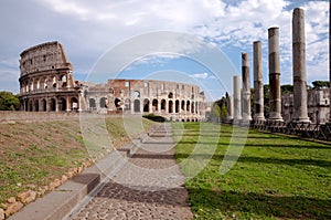 Coliseum view from Venus temple - Roma - Italy