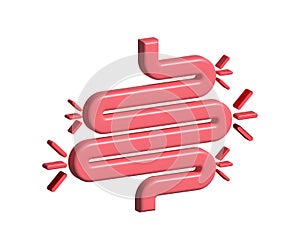 Colitis for medical design. Gastroenterology. Gut constipation icon design. Health care. stock illustration