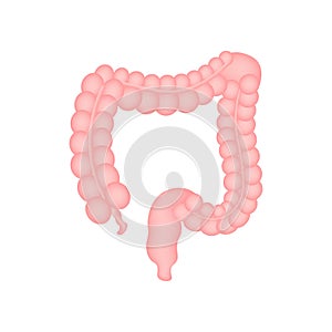 Colitis for medical design. Gastroenterology. Gut constipation icon design. Health care. Vector stock illustration.