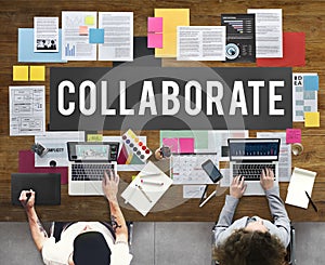 Collaborate Agreement Cooperation Partners Concept photo