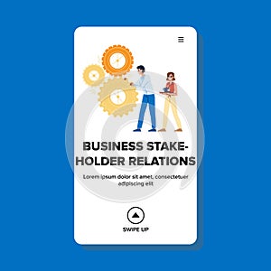 collaboration business stakeholder relations vector