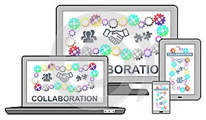 Collaboration concept on different devices
