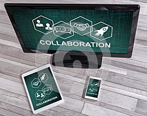 Collaboration concept on different devices