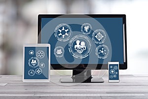 Collaboration concept on different devices