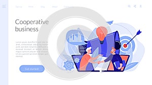 Collaboration concept landing page.