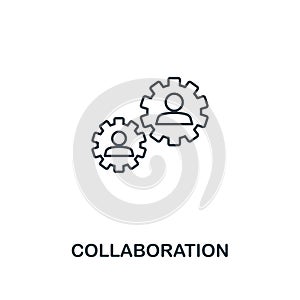 Collaboration icon. Thin outline creativeCollaboration design from soft skills collection. Web design, apps, software