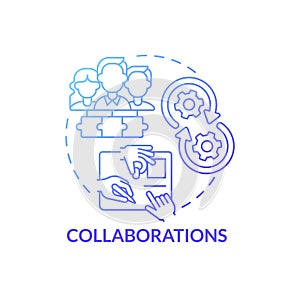 Collaboration project concept icon