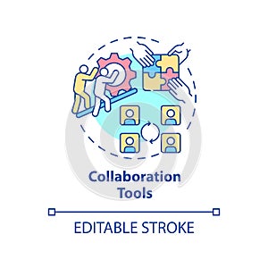 Collaboration tools concept icon