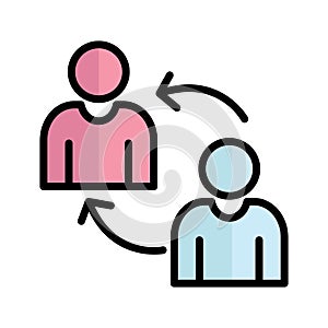 Collaboration Vector icon which can be easily modified or edit