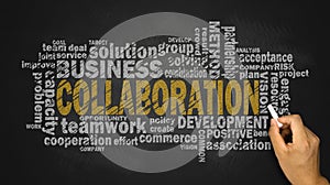 Collaboration word cloud photo