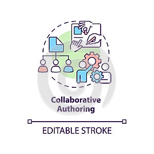 Collaborative authoring concept icon