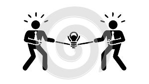 Collaborative Brainstorming Shared Idea Generation Vector, vector design Generative AI