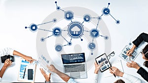 Collaborative Business Analysis in Cloud Computing with Digital Tools and Data Visualization on Modern Workspace Table