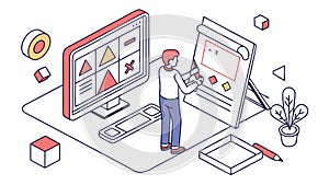 Collaborative Design and Development, Teamwork, Creative Solutions, vector design Generative AI