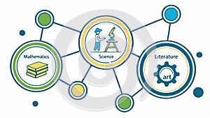 Collaborative Ecosystem for Innovation Growth, vector design Generative AI