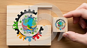 Collaborative Effort for Global Sustainability: Connecting Pieces for Environmental Protection and Future on Earth with Teamwork