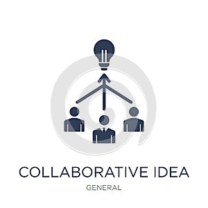 collaborative idea icon. Trendy flat vector collaborative idea i