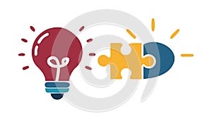 Collaborative Idea Puzzle Solving Vector, vector design Generative AI