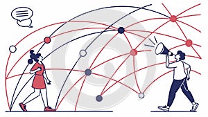 Collaborative Idea Sharing Brainstorming Network Concept, vector design Generative AI